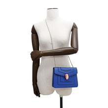 将图像加载到图库查看器中，BVLGARI ★Serpenti Forever ChainShoulder Blue Leather
