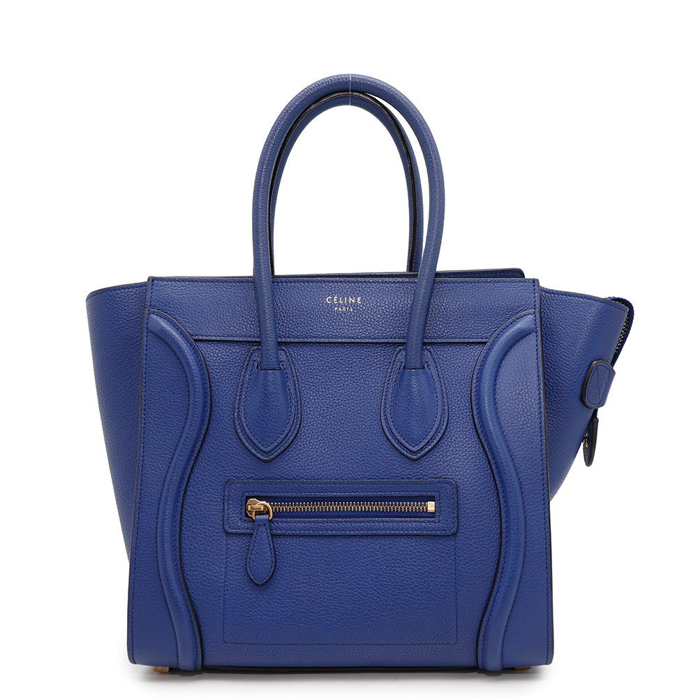 CELINE Luggage shopper Blue189793 Leather Size micro