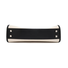 Load image into Gallery viewer, JIMMY CHOO Tote Bag Natural/Black Canvas Leather
