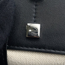 将图像加载到图库查看器中，JIMMY CHOO Tote Bag Natural/Black Canvas Leather
