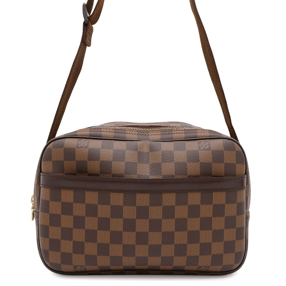 LOUIS VUITTON Reporter BeigeN45253 Damier Ebene Canvas Size PM