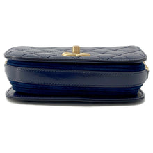 Load image into Gallery viewer, CHANEL Matelasse Full Flap Shoulder Bag BlueAS3402 Calf Leather
