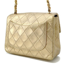 Load image into Gallery viewer, CHANEL Mini Matelasse ChainShoulder Bag Gold Lambskin Size 18
