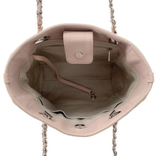 将图像加载到图库查看器中，CHANEL Deauville ChainTote Bag Pink Leather Caviar Leather Size PM
