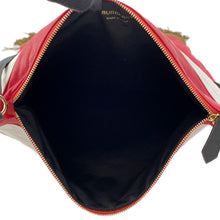 将图像加载到图库查看器中，BURBERRY BT logo fringe flag bag Red/White8046596 Leather
