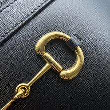 将图像加载到图库查看器中，GUCCI Horsebit 1955 Bucket Shoulder Bag Black602118 Leather
