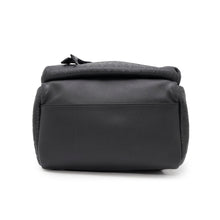 将图像加载到图库查看器中，Ferragamo Gancini Embossed Logo Backpack Black Leather
