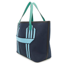 Load image into Gallery viewer, HERMES Pur Sangle Tote Bag Marine/Vert Vertigo Toile Military Taurillon Clemence Sangle Woolie
