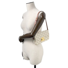 将图像加载到图库查看器中，CELINE Triomphe One Shoulder Bag White194142 PVC Leather
