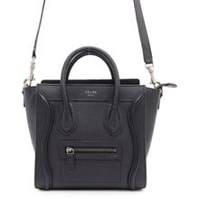 将图像加载到图库查看器中，CELINE Luggage shopper Black189243 Leather Size Nano
