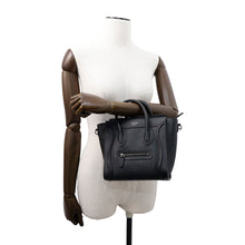 将图像加载到图库查看器中，CELINE Luggage shopper Black189243 Leather Size Nano
