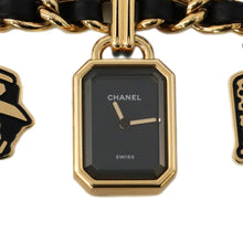 Load image into Gallery viewer, CHANEL Premiere Bag Charm Tulle M Limited Edition H19.7mm×W15.2mm Gold Plated Leather Black DialH9859
