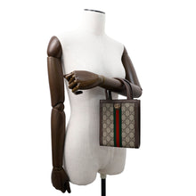 Load image into Gallery viewer, GUCCI GG Supreme Ophidia 2WAYHandbag Brown/Beige772317 GG SupremeCanvas Leather
