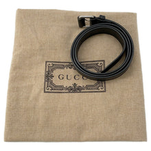 将图像加载到图库查看器中，GUCCI Inlay Logo Belt Bag Black768111 Leather
