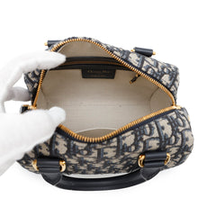 将图像加载到图库查看器中，Dior Oblique Dior Groove 20 NavyM1364UTZQ Jacquard Calf Leather Size Small
