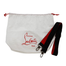 将图像加载到图库查看器中，Christian Louboutin ★Wall Strap Shoulder Bag Black/Red Leather
