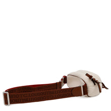 将图像加载到图库查看器中，Christian Louboutin Blaster Crossbody Bag White3215176 Boa Leather
