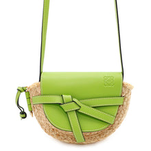 Load image into Gallery viewer, LOEWE Gate Mini Shoulder Bag Beige/Green329.13.U62 Raffia Leather
