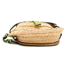 Load image into Gallery viewer, LOEWE Gate Mini Shoulder Bag Beige/Green329.13.U62 Raffia Leather
