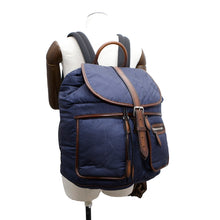 Load image into Gallery viewer, Berluti Scritto Calligraphy Backpack Blue/Brown Nylon Leather
