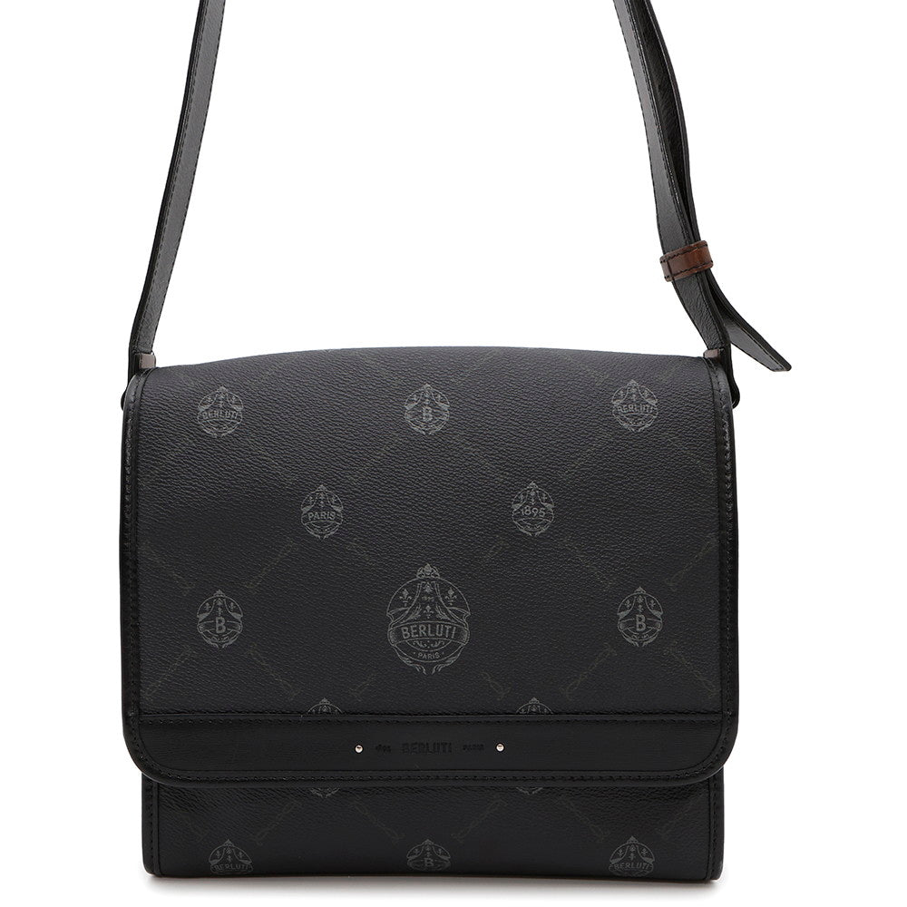 Berluti flâneur messenger bag Black PVC Leather Size PM