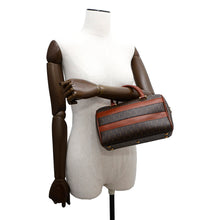 将图像加载到图库查看器中，SAINT LAURENT PARIS Baby Duffle 2WAY Handbag Brown533481 PVC Leather
