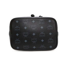 将图像加载到图库查看器中，MCM Drawstring Shoulder Bag Black Leather
