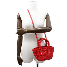 Load image into Gallery viewer, BALENCIAGA Bistro 2WAY Handbag Red678028 Patent Leather Size XXS
