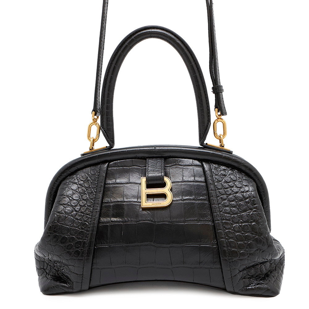 BALENCIAGA Frame bag Black673116 Embossed Leather