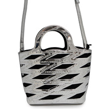 Load image into Gallery viewer, BALENCIAGA Neo Basket 2WAY Handbag Silver630708 Patent Leather
