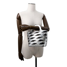 Load image into Gallery viewer, BALENCIAGA Neo Basket 2WAY Handbag Silver630708 Patent Leather
