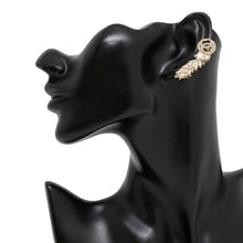 Load image into Gallery viewer, CHANEL Rhinestone Faux Pearl Star Earrings Gold Gold Plated
