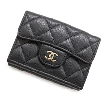 Load image into Gallery viewer, CHANEL Matelasse Classic Small Flap Wallet BlackAP0230 Caviar Leather
