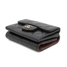 Load image into Gallery viewer, CHANEL Matelasse Classic Small Flap Wallet BlackAP0230 Caviar Leather
