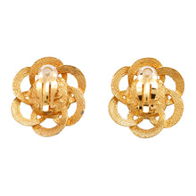 Load image into Gallery viewer, CHANEL Flower motif Earring Gold Gold Plated
