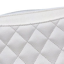 Load image into Gallery viewer, CHANEL Matelasse Round Zip Wallet WhiteAP0242 Caviar Leather
