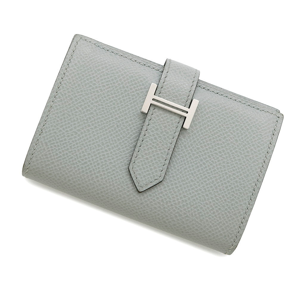 HERMES ★Bearn Mini Blue Gacier Epsom