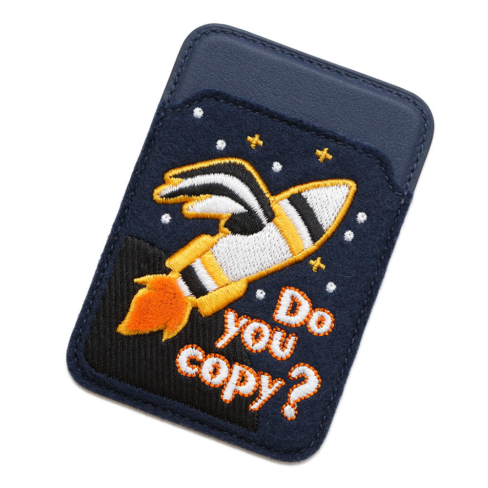 HERMES MagSafe Eman Do You Copy? Card Case Blue・Navy/Multicolor Swift Leather Felt