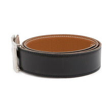 Load image into Gallery viewer, HERMES HBelt Size 75 Black/Gold Box Calf Leather Togo Leather
