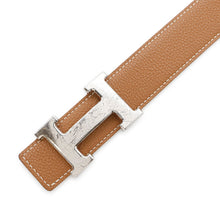 Load image into Gallery viewer, HERMES HBelt Size 75 Black/Gold Box Calf Leather Togo Leather
