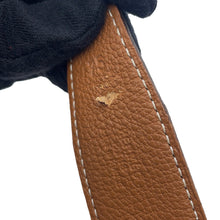 Load image into Gallery viewer, HERMES HBelt Size 75 Black/Gold Box Calf Leather Togo Leather
