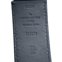 将图像加载到图库查看器中，LOUIS VUITTON Belt・Boston Size 90 NoirM9674 Damier Infini Leather
