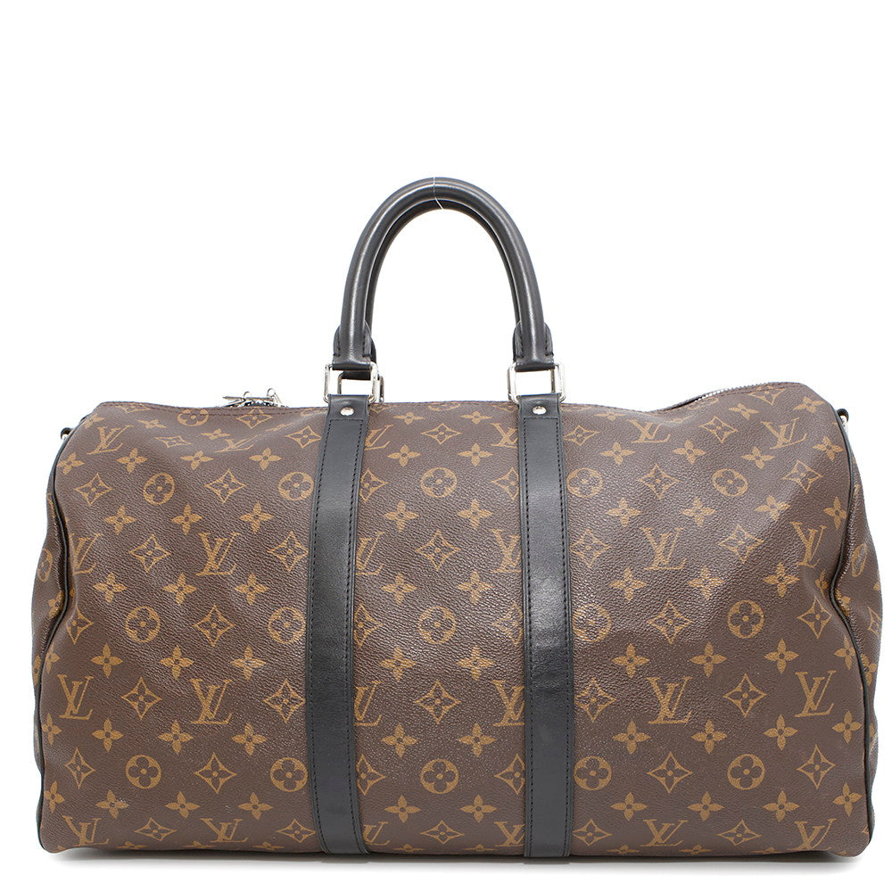 LOUIS VUITTON Keepall Bandouliere BrownM56711 Monogram Macassar Canvas Size 45