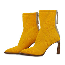 Load image into Gallery viewer, FENDI knitted boots Yellow Knit Size 36
