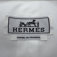 Load image into Gallery viewer, HERMES Boxy Fit Line Long Sleeve Shirt Size 40 White Cotton100%
