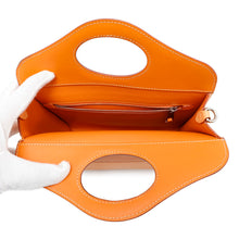 将图像加载到图库查看器中，BURBERRY Pocket Bag 2WAY Handbag Orange Leather
