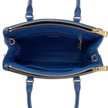 将图像加载到图库查看器中，PRADA ★Galleria 2WAY Handbag Blue1BA863 Leather
