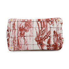 将图像加载到图库查看器中，PRADA ★Canapa Tote Bag White/BordeauxB1872B Canvas
