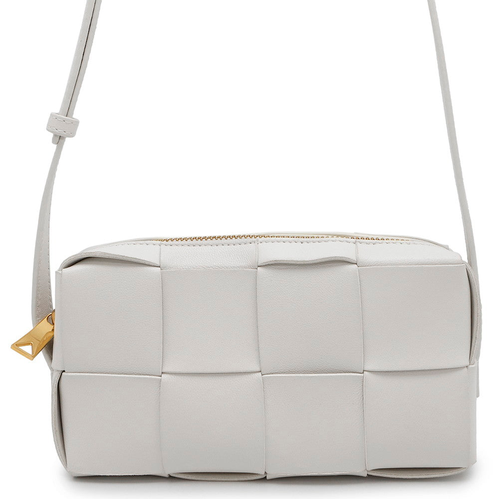 Bottega Veneta Maxi INTRECCIATO Cassette Shoulder Bag White755031 Leather Size Mini