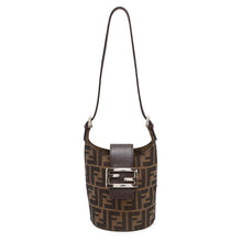 Load image into Gallery viewer, FENDI Zucca One Shoulder Bag Brown Canvas Leather
